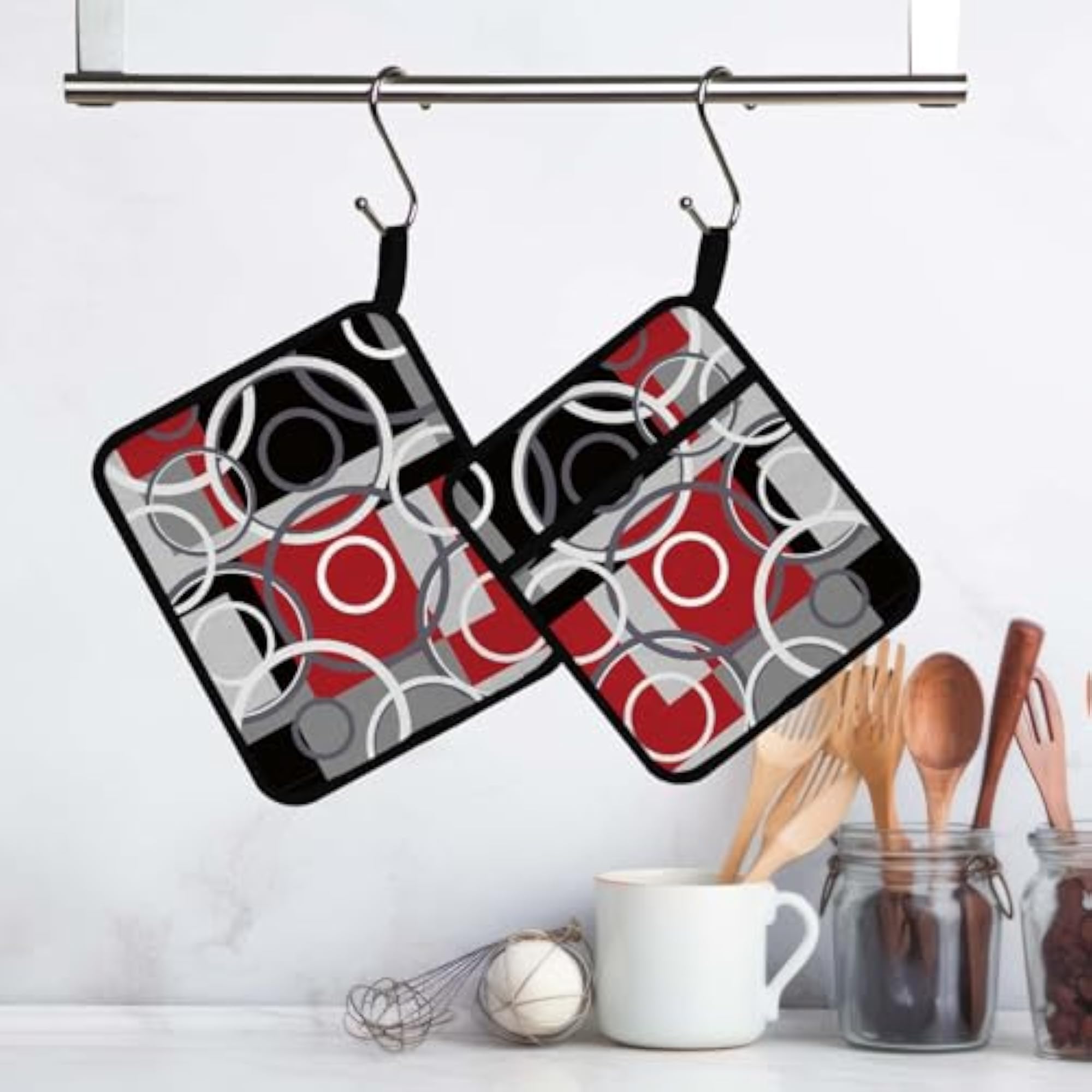 2Pcs Pot Holders for Kitchen, Heat Resistant Gift Set